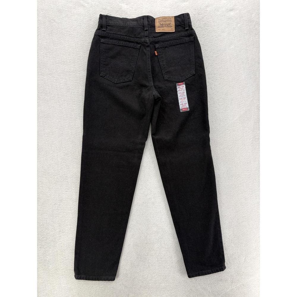 Vintage Levis 912 Jeans Womens 12 Black Slim Fit Tapered Leg Orange Tab Made USA - Picture 14 of 15